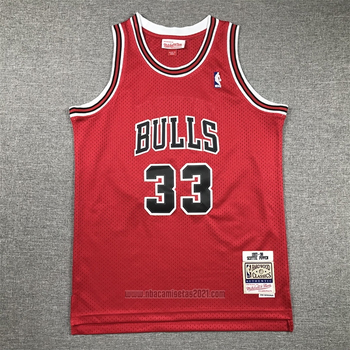 Camiseta Nino Chicago Bulls Scottie Pippen #33 Mitchell & Ness 1997-98 Rojo